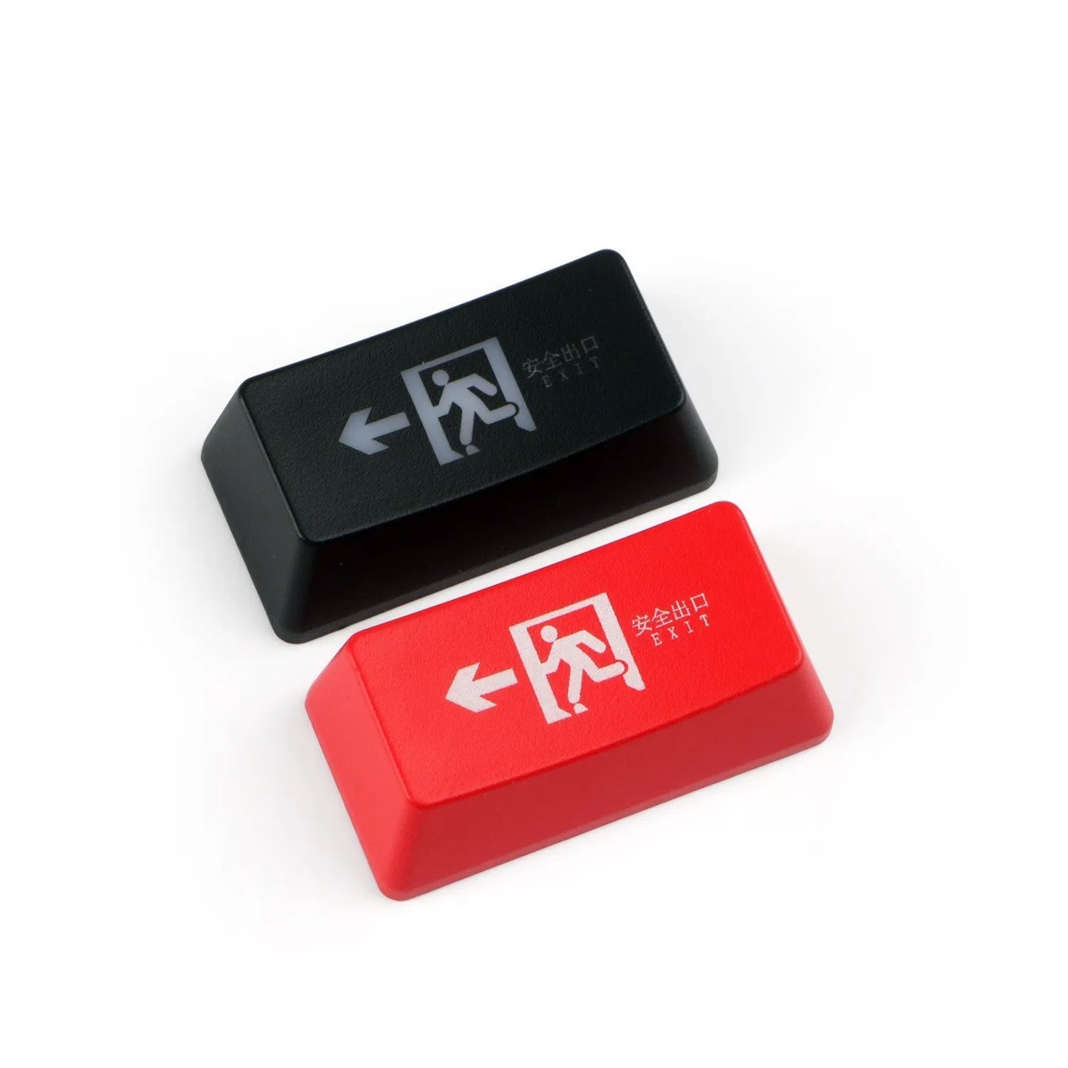 Red emergency exit symbol backspace keycap for mechanical keyboard customisation