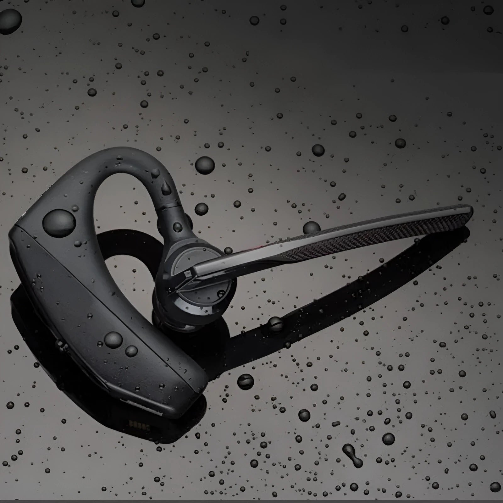 Black stereo Bluetooth sports headphones with battery display