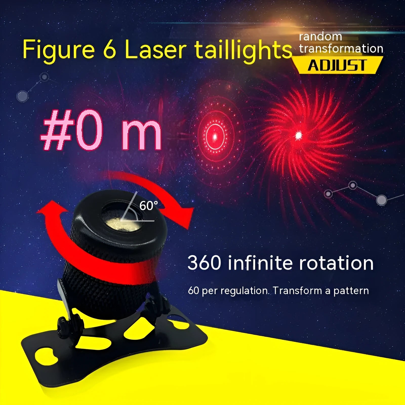 Red laser fog lamp with aluminium housing for car and motorcycle anti-collision safety.