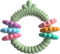 Blue TPR rubber molar stick dog chew toy for small dogs on a white background.