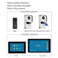 10-inch video intercom doorbell system with outdoor camera unit and indoor display monitor