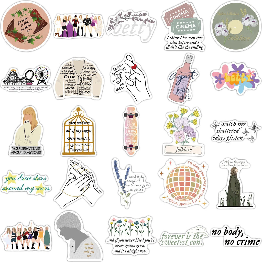 Waterproof graffiti colour cartoon stickers measuring 4-6cm for luggage and notebook decoration