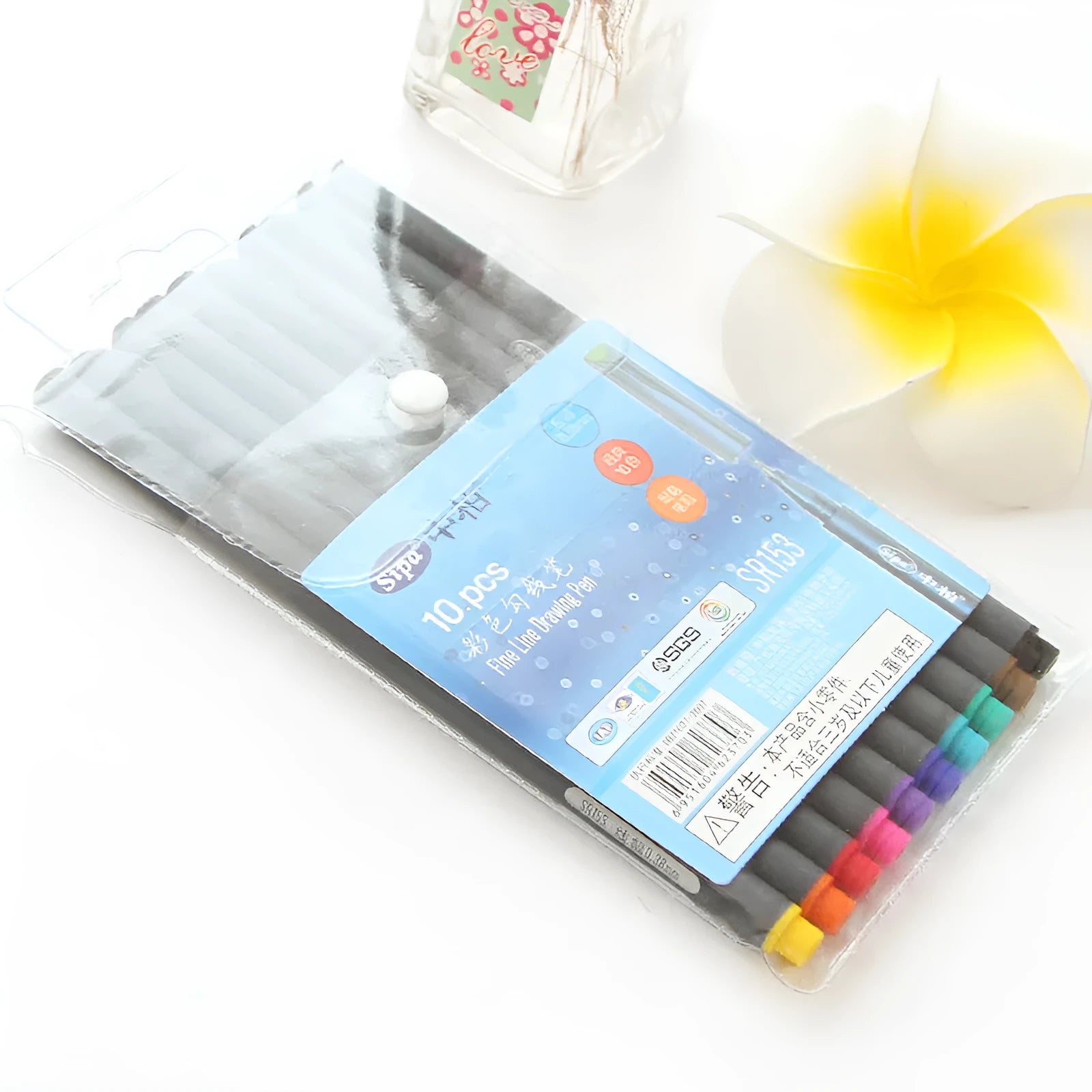 Hook line technical drawing pen with 0.38mm ultra-fine tip and syringe-style application system