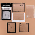 Fifteen sheets of retro film and magazine frame decorative stickers on transparent PET base for journaling
