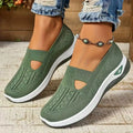 Casual mesh mom shoes with T-shaped strap and soft PVC sole in multiple colour options