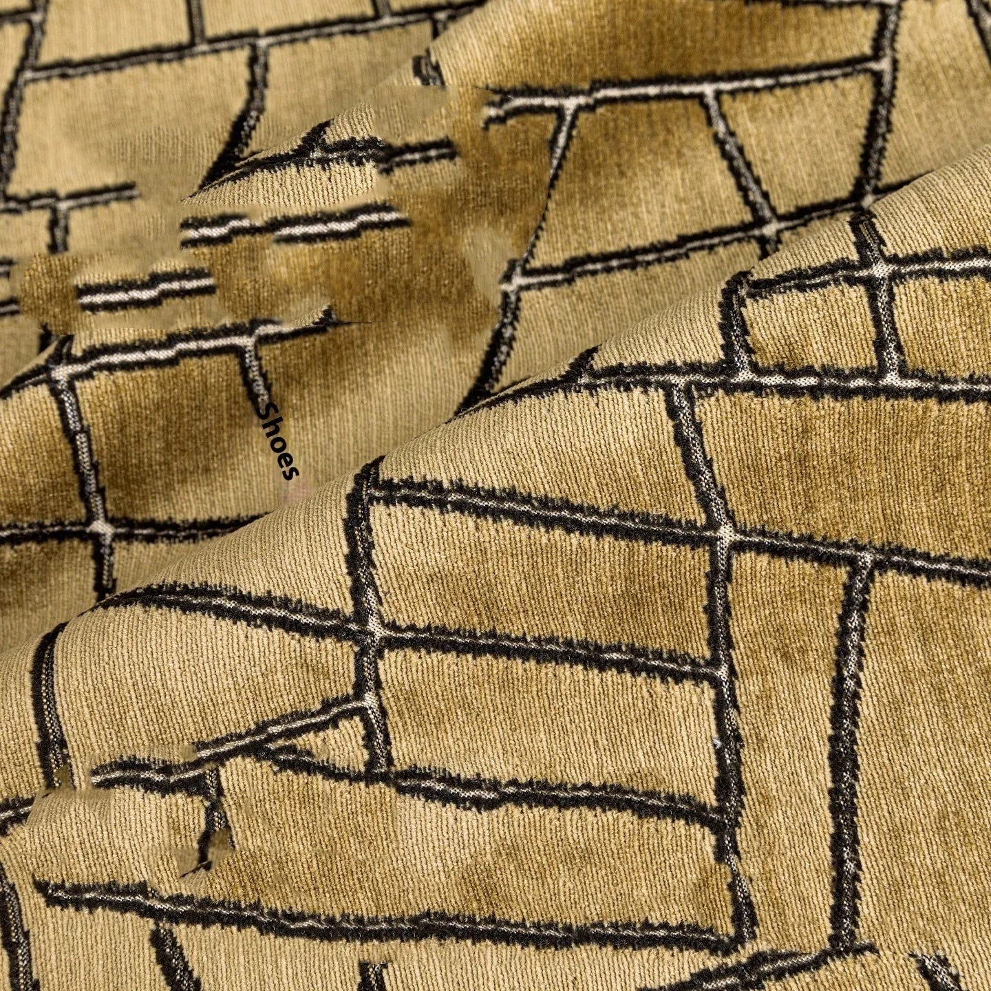 Tuhao gold geometric abstract velvet pillowcase in 30x50cm, 45x45cm, and 50x50cm sizes for modern home decor