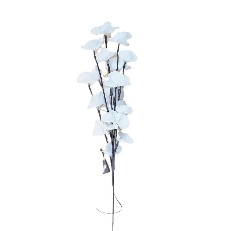 LED phalaenopsis branch decorative light with warm white illumination and battery power