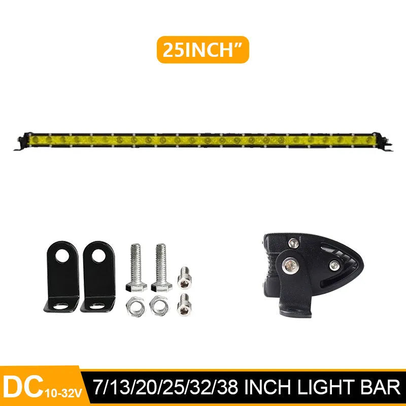 25 inch aluminium LED light bar for cars and trucks with mounting brackets