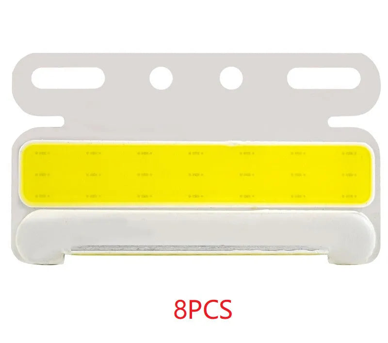 Waterproof COB LED truck side light in aluminum alloy housing available in red white yellow green blue for 12V 24V vehicles