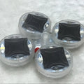 Colourful solar-powered LED hub decorative light for vehicle wheels with PVC housing