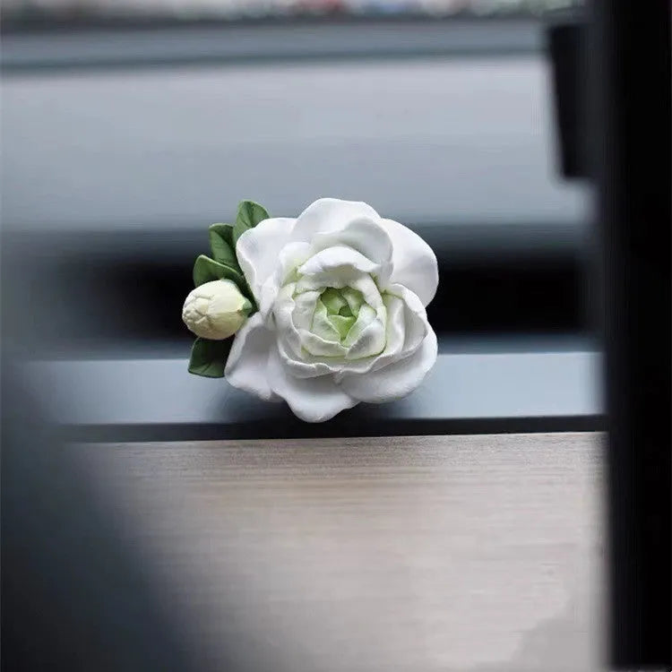 Solid gypsum car air freshener with jasmine essential oil for vehicle vents