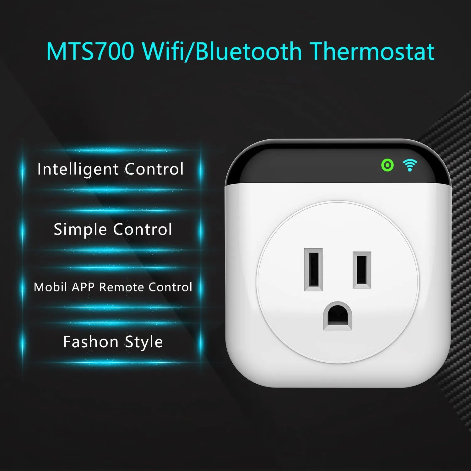 Tuya white smart temperature control socket with temperature sensor probe for US electrical outlets