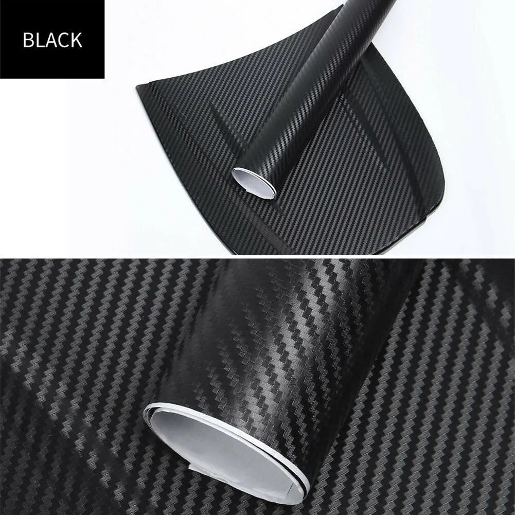 3D carbon fibre stickers roll in multiple colours for car decoration