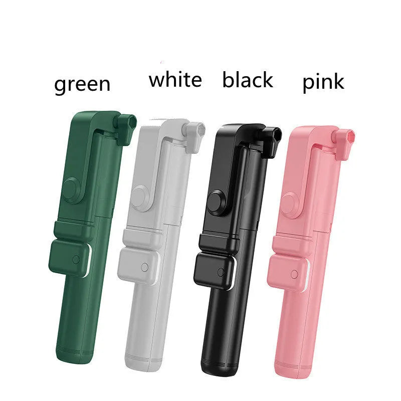 Bluetooth selfie stick with integrated tripod and phone holder in aluminium alloy