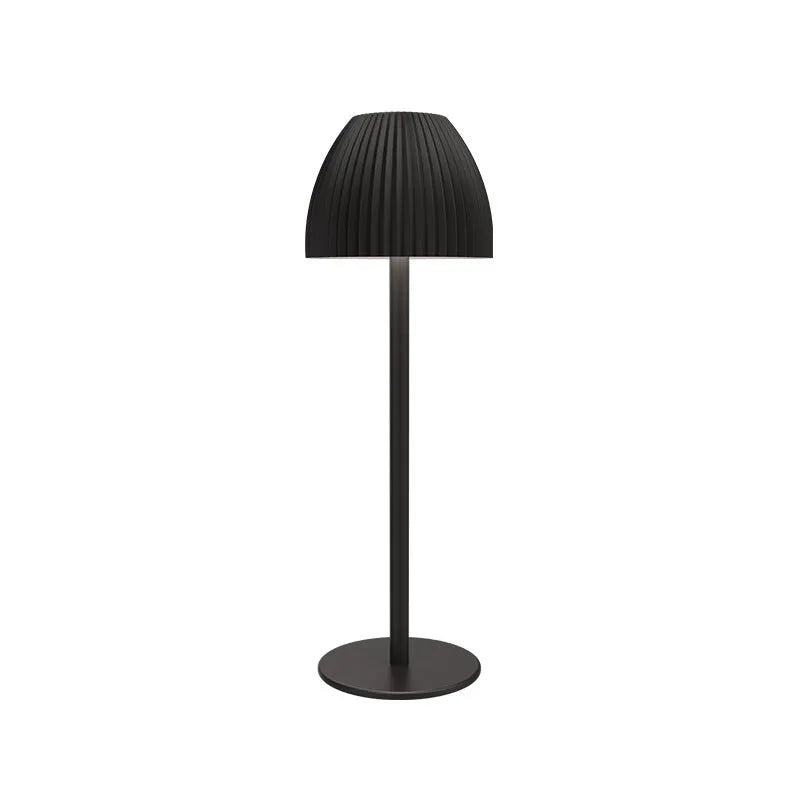 Dimmable small night lamp with Ins pattern design, thin round base, in black or white colour