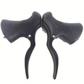 Aluminium road bicycle brake handles in black and black silver colours for 22.2mm and 23.8mm handlebars