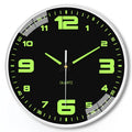 20cm modern wall clock with luminous display and silent movement for home and office