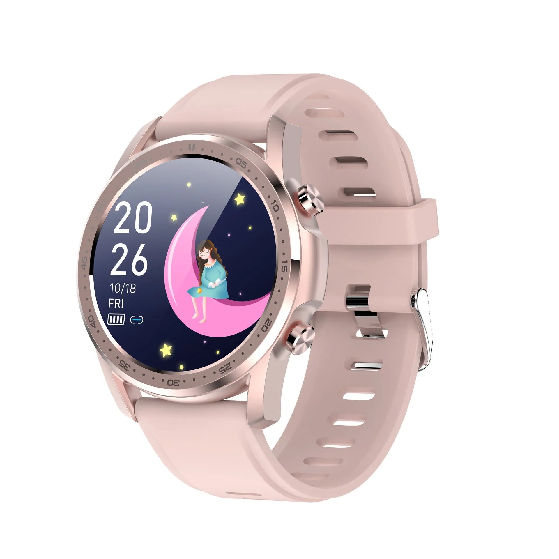 Black or grey smart bracelet with a zinc alloy case and a 1.3-inch screen on a wristband.