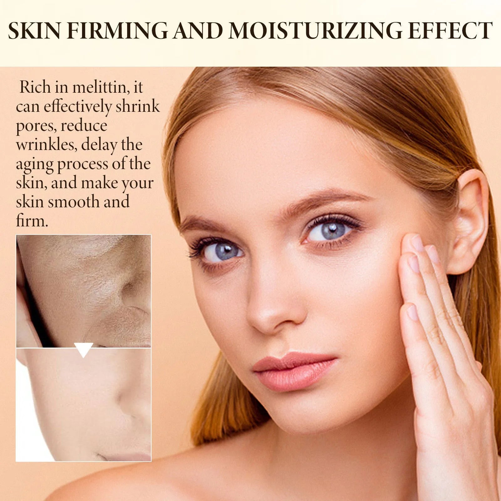 OUHOE Bee Firming Cream 30g jar with applicator for facial moisturising and firming.