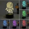 Custom modern acrylic dream catcher night light with remote control on a table