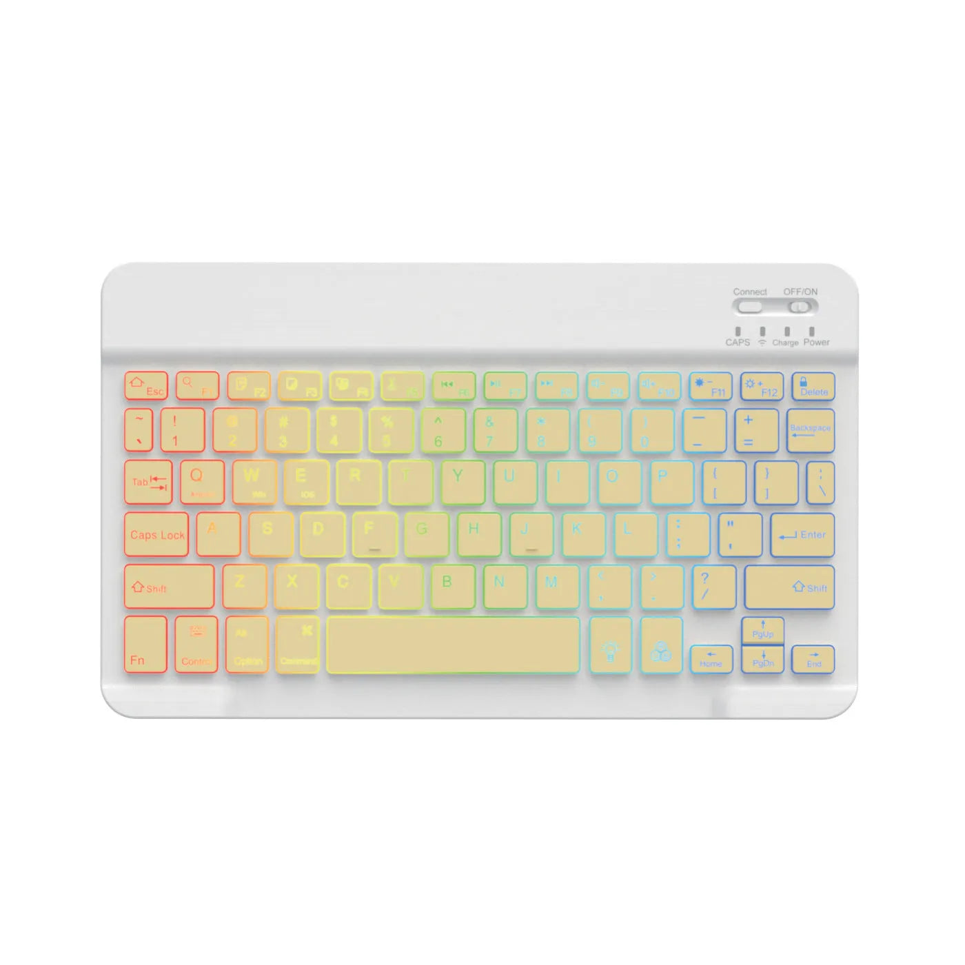 10-inch colourful backlit Bluetooth keyboard for tablets in various colour options