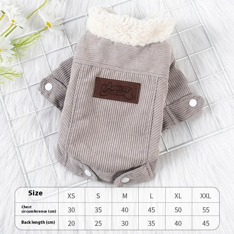 Lambswool fleece-lined dog vest in grey or pink available in sizes XS to XXL