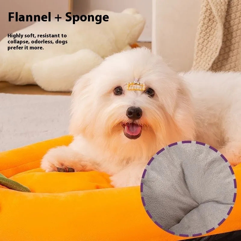 Removable washable pet mat for dogs and cats in brown, shown in a large size.