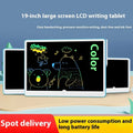 19-inch LCD drawing board for kids in blue and white or pink and white colours.