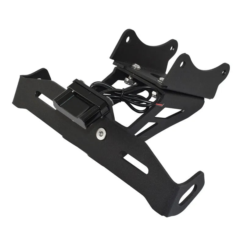 Black aluminium alloy license plate bracket for Honda motorcycles with short tail modifications
