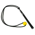 Black silicone elastic golf swing correction rope trainer for action practice.