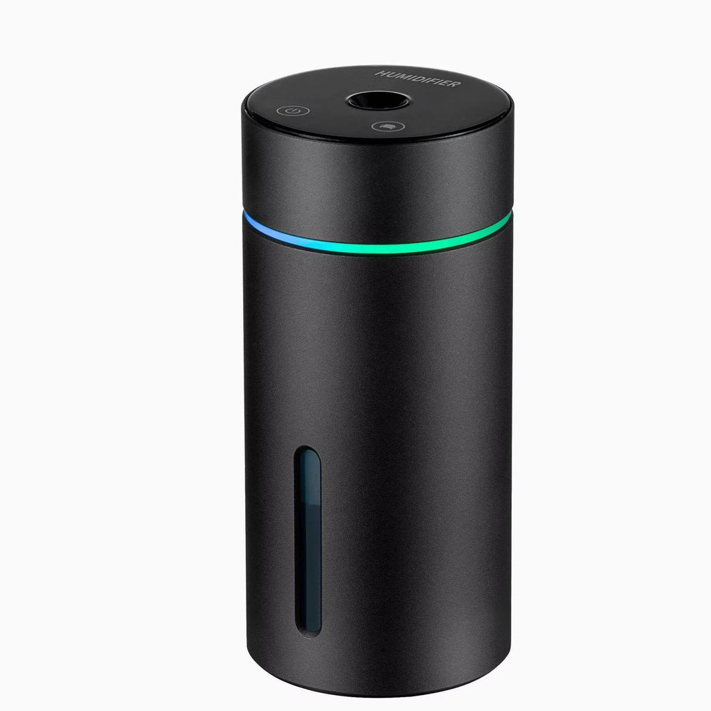 Aluminium car humidifier diffuser with 260ml water capacity and USB cable