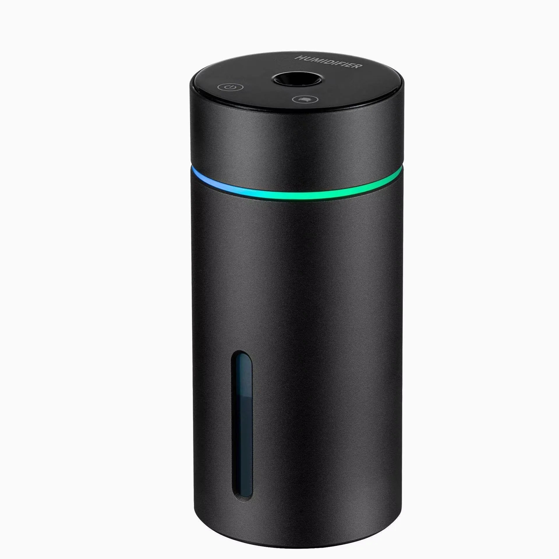 Aluminium car humidifier diffuser with 260ml water capacity and USB cable