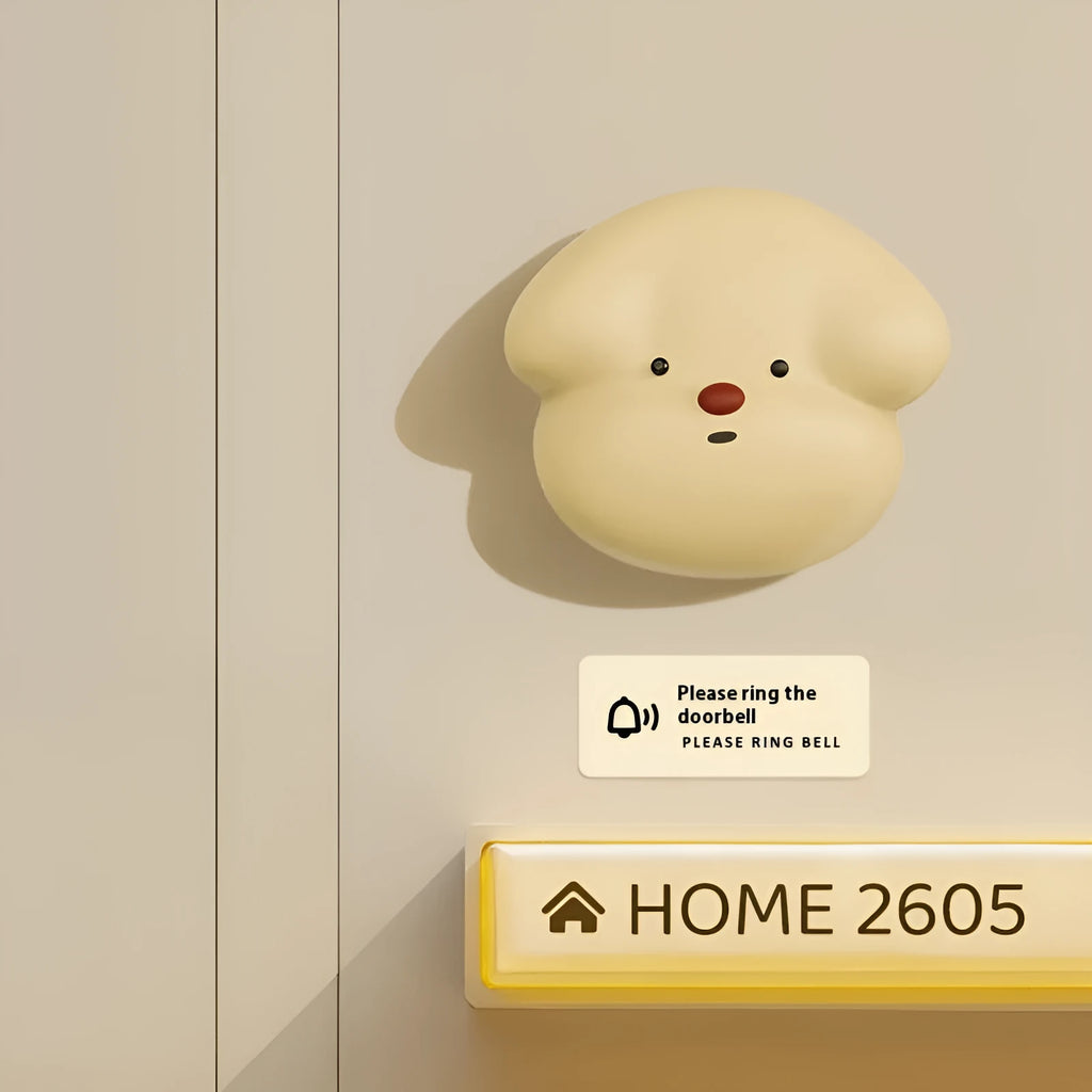 Plug-in wireless beeper doorbell in milky yellow or white colour for household use