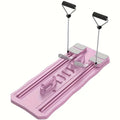 Blue and pink multifunctional supine board-wheel fitness equipment for home abdominal exercises