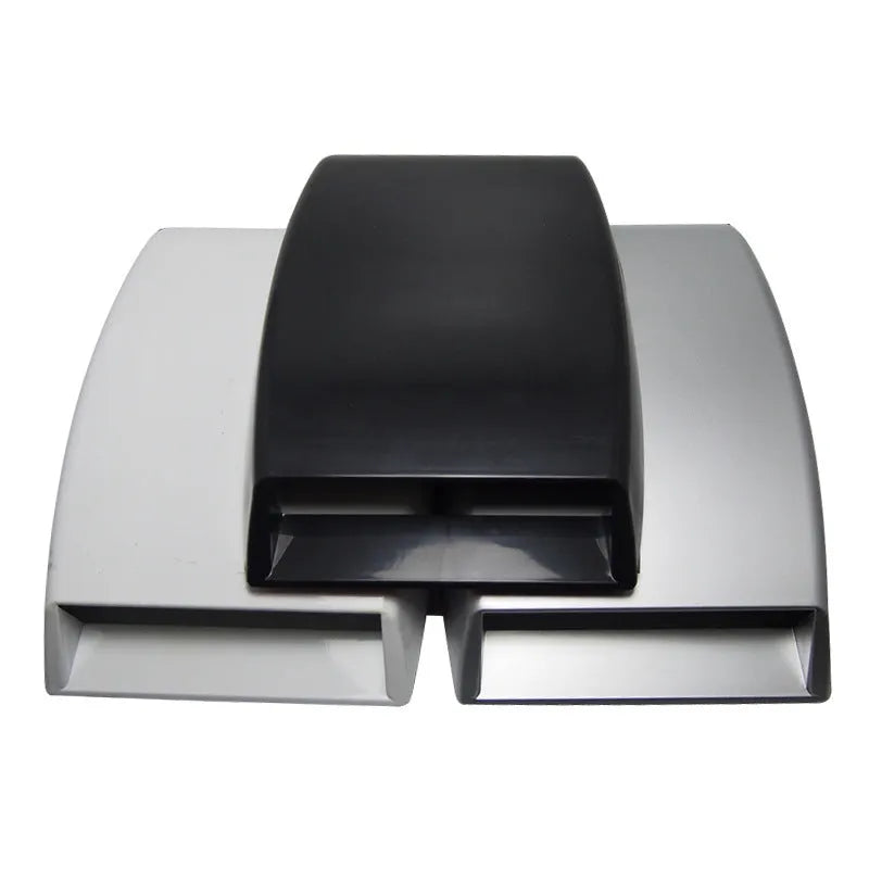 Automobile decorative air vent simulator in black, white, or silver colours with ABS plastic construction