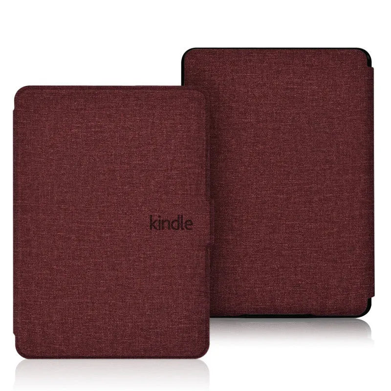 Magnetic leather-style hard protective case for Kindle Paperwhite Youth in various colours.