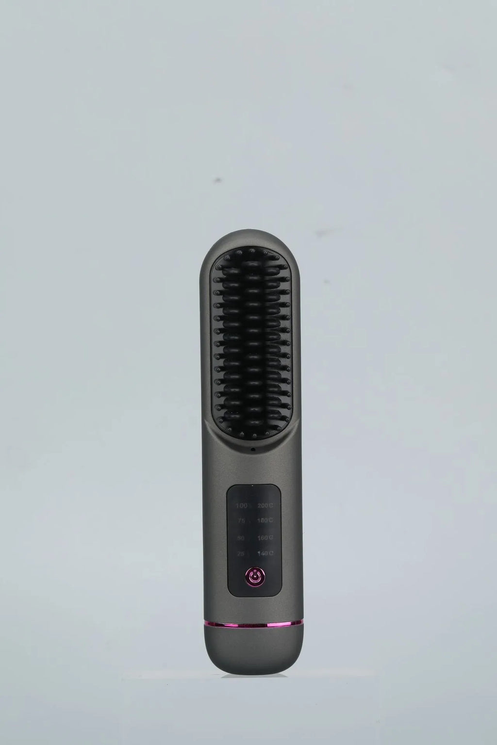 Portable USB-C charging negative ion straight hair comb in white, dark blue or grey