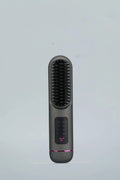 Portable USB-C charging negative ion straight hair comb in white, dark blue or grey