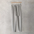 Boys slim straight tapered trousers in wool blend fabric, shown in black, white, dark grey and light grey