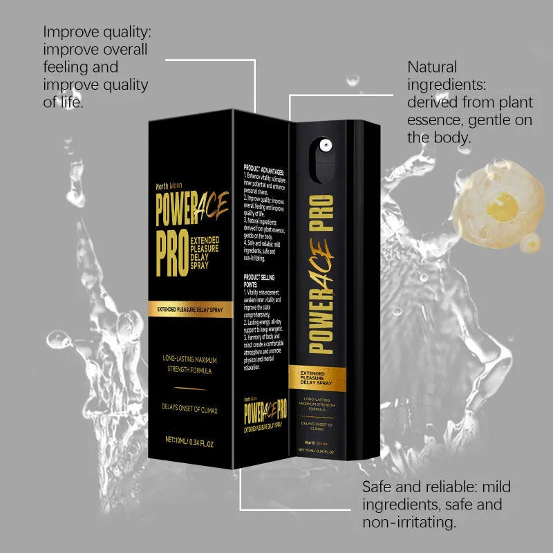 Men's 10ml body moisturising spray bottle with botanical extracts for external care