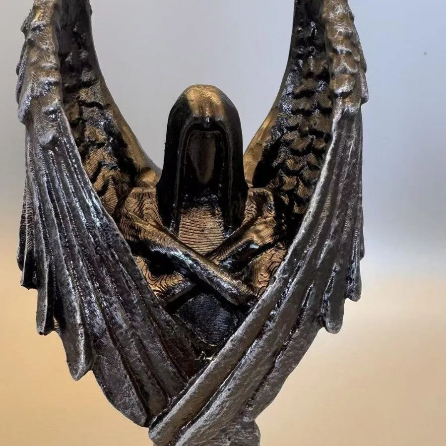Dark Angel resin craft statue ornament measuring 6.5 by 5 by 17 centimetres