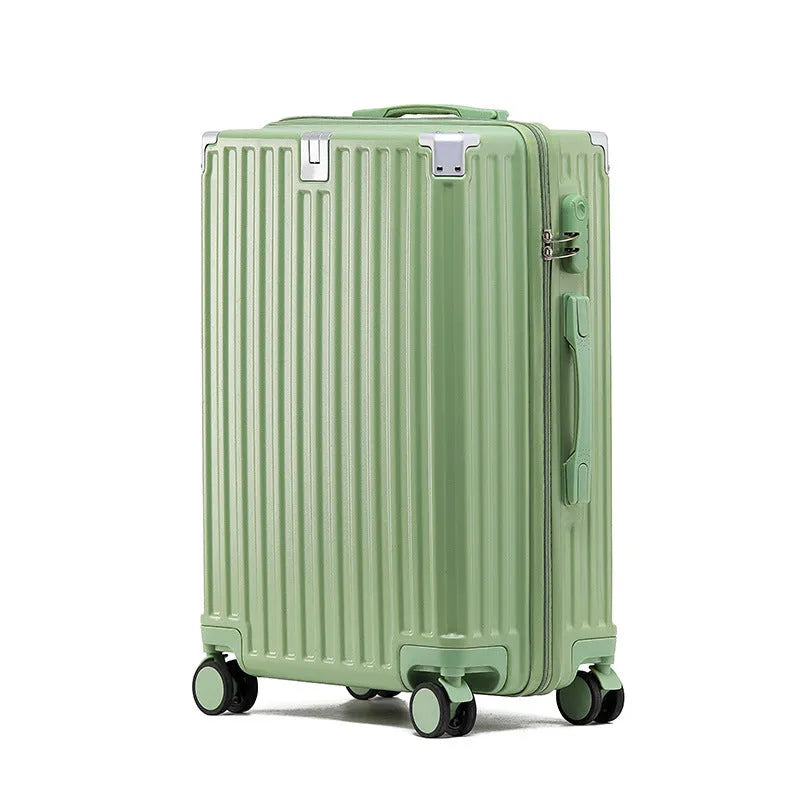 Aluminium frame luggage case in ABS PC material with universal wheels and organisational compartments