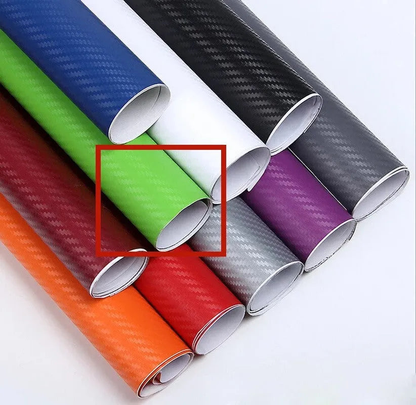 3D carbon fibre stickers roll in multiple colours for car decoration