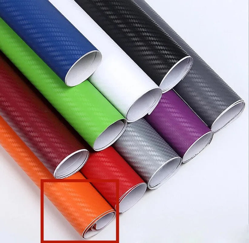 3D carbon fibre stickers roll in multiple colours for car decoration