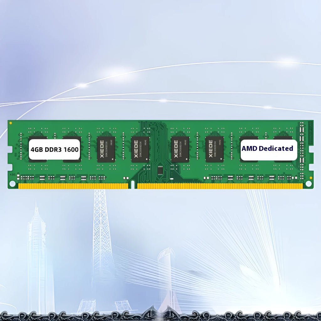 Desktop DDR3 4GB 1600MHz RAM memory module with 240-pin connectors