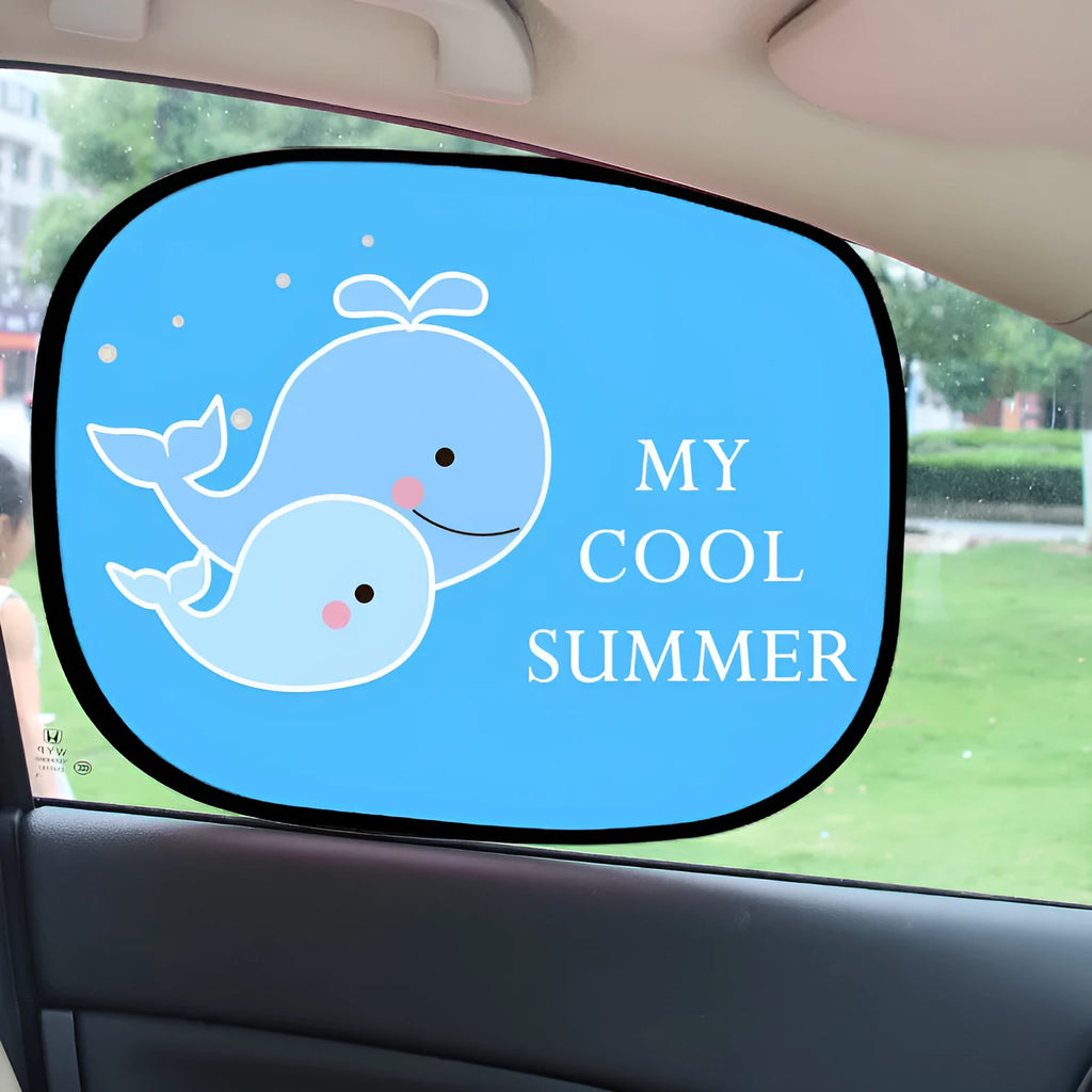 Electrostatic adsorption car side window sunshade with nylon mesh material