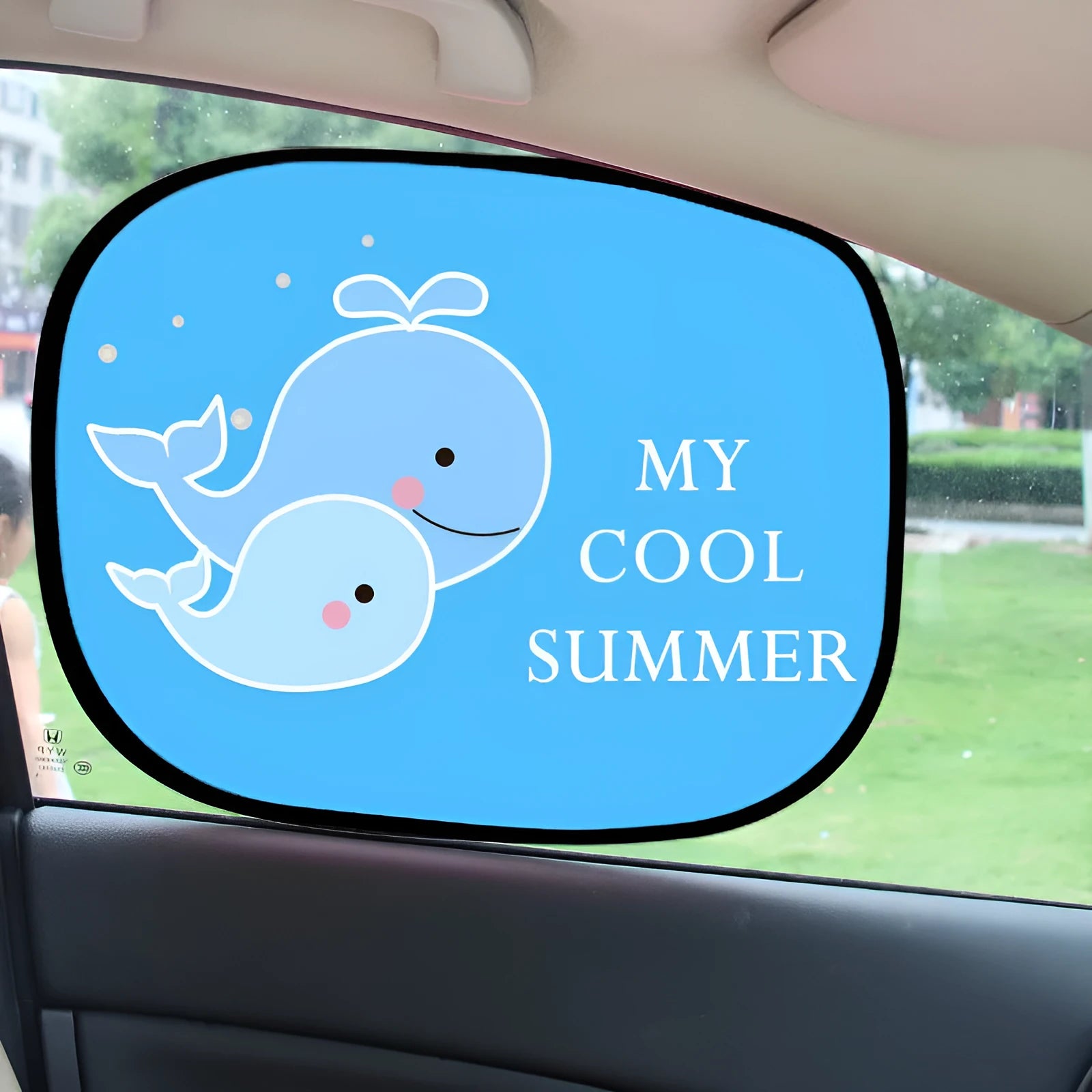 Electrostatic adsorption car side window sunshade with nylon mesh material