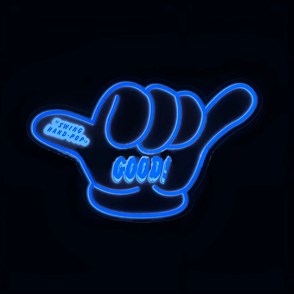 Small self-adhesive luminous wall sticker set with driver, connection wire, and multiple design options