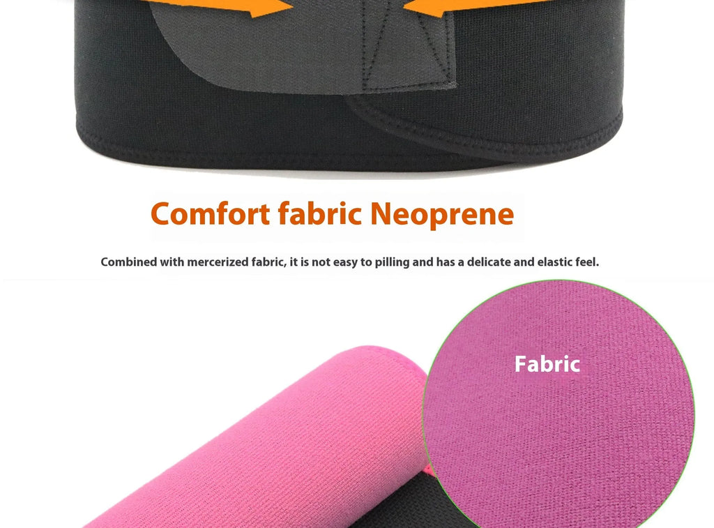 Hot Lumbar Support Belt in neoprene construction for fitness and running waist support