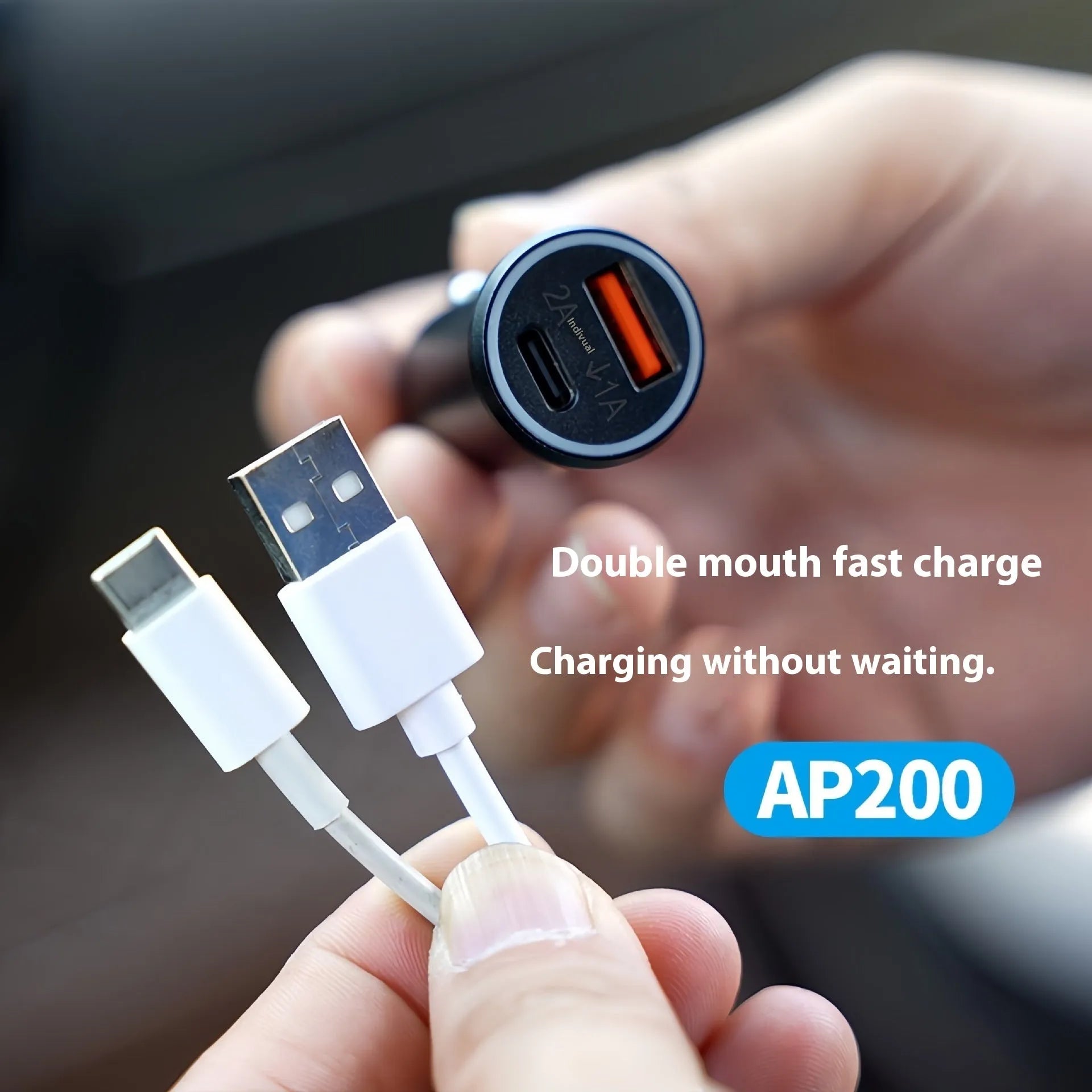 Black ABS plastic car charger GPS locator device for vehicle tracking